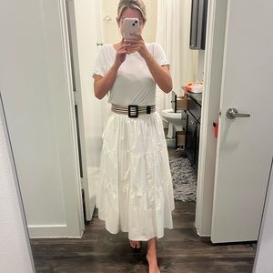 White Skirt with Belt